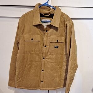 Hurley Men's Light Brown Quilted Shirt Jacket